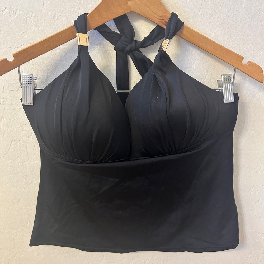 Victoria's Secret Black Halter Swim Top